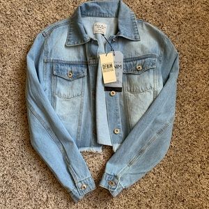 Boutique Cropped Denim Jacket